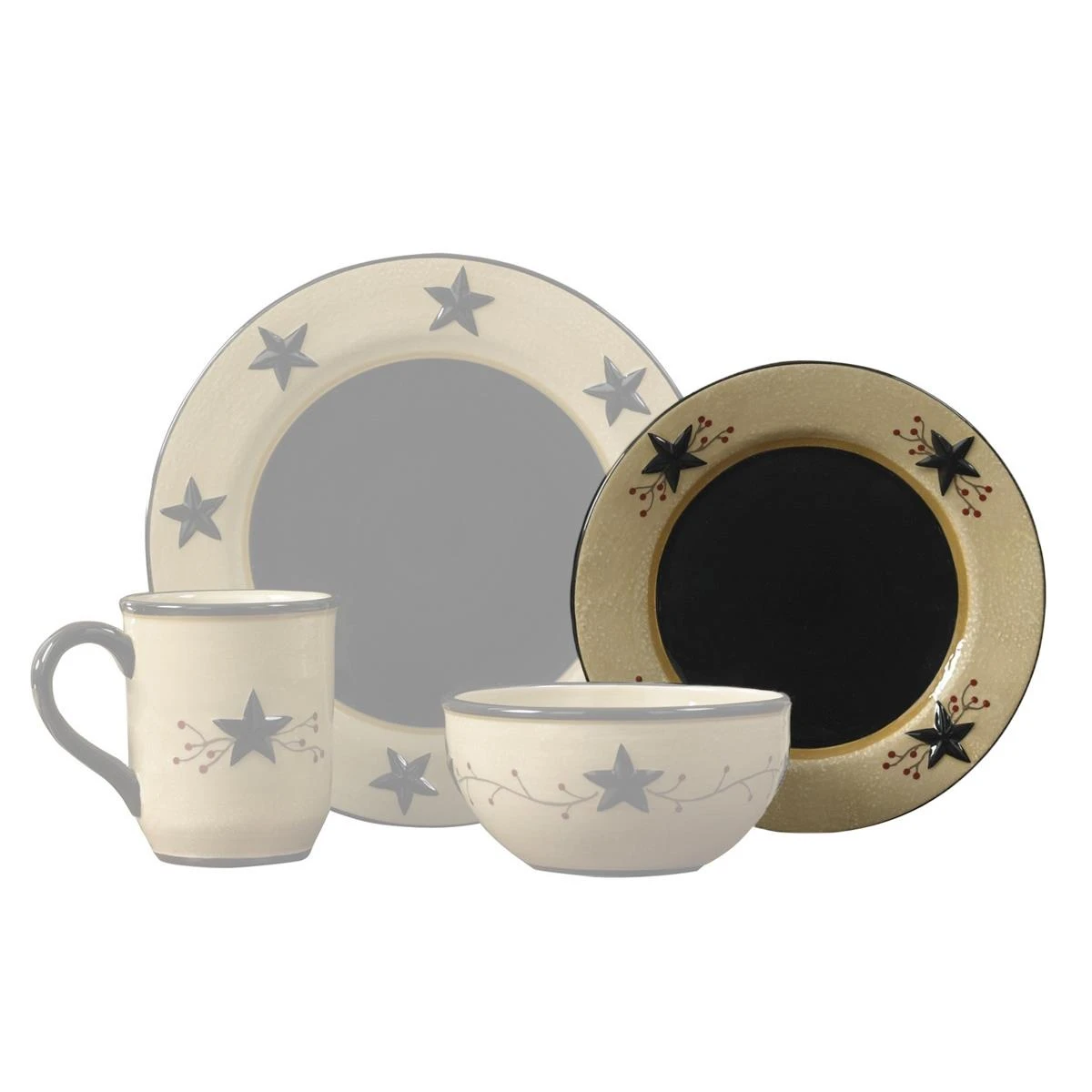 Star Vine Farmhouse Salad Plates - Set Of 4 1 Star Vine Farmhouse Salad Plates - Set Of 4