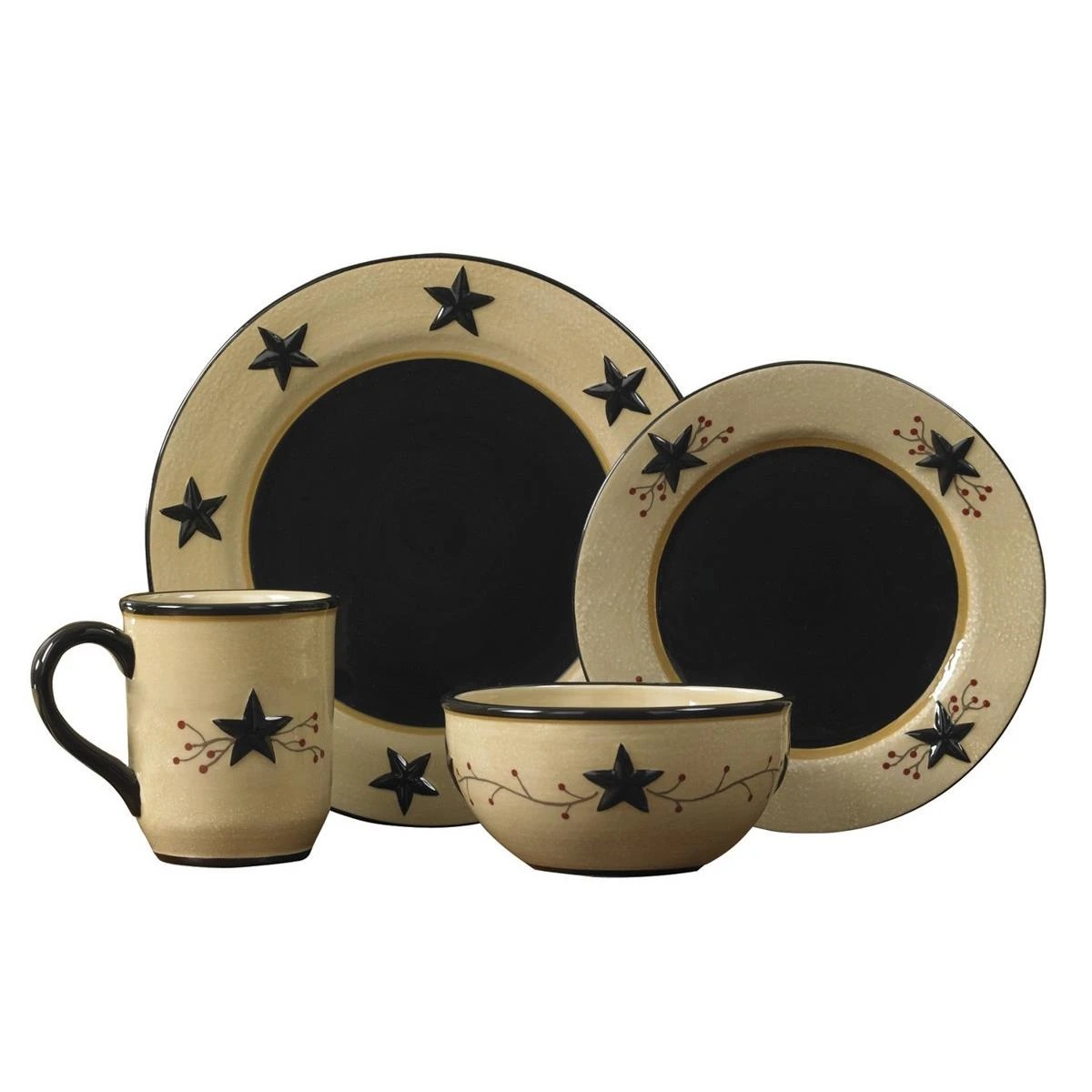 Star Vine Farmhouse Salad Plates - Set Of 4 2 Star Vine Farmhouse Salad Plates - Set Of 4 - Image 2
