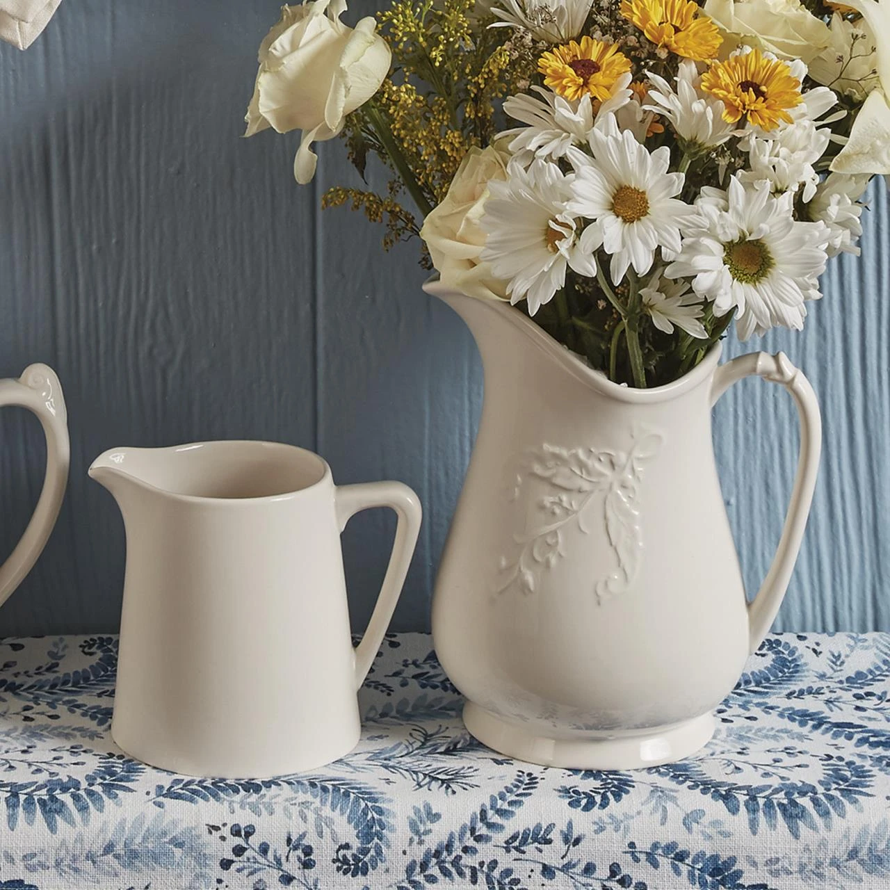 Stoneware Pitcher - Lily Of Valley 2 Stoneware Pitcher - Lily Of Valley - Image 2