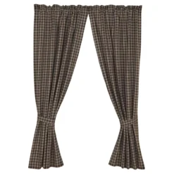 Alternative view of Sturbridge Black Panels - Unlined 72x63