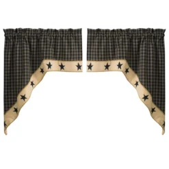 Alternative view of Sturbridge Black Star Swags - 72x36