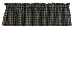 Alternative view of Sturbridge Black Valance - 72x14