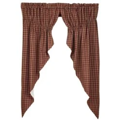 Alternative view of Sturbridge Wine Prairie Gathered Curtains - 72x63