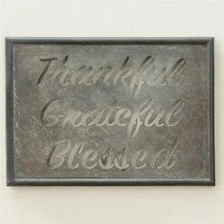 Alternative view of Thankful Grateful Galvanized Sign