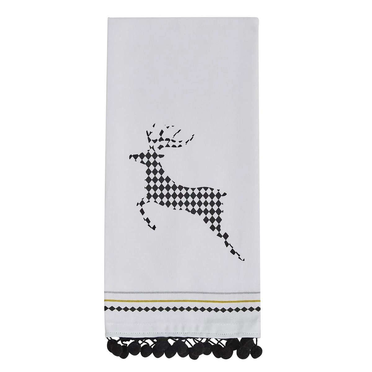 Tidings & Tinsel Deer Decorative Dishtowels - Set Of 2 1 Tidings & Tinsel Deer Decorative Dishtowels - Set Of 2