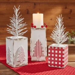 Alternative view of Tree Pillar Holders - Set Of 3