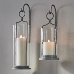 Alternative view of Vintage Hanging Pillar Holder - Short