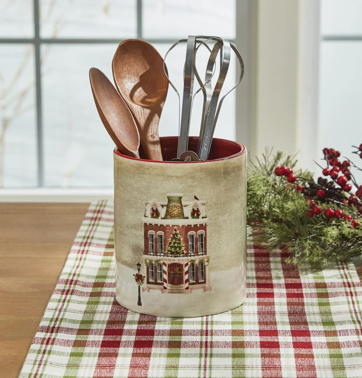 Vintage Town Square Utensil Crock 2 Vintage Town Square Utensil Crock - Image 2