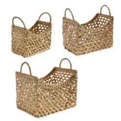 Water Hyacinth Baskets - Set Of 3