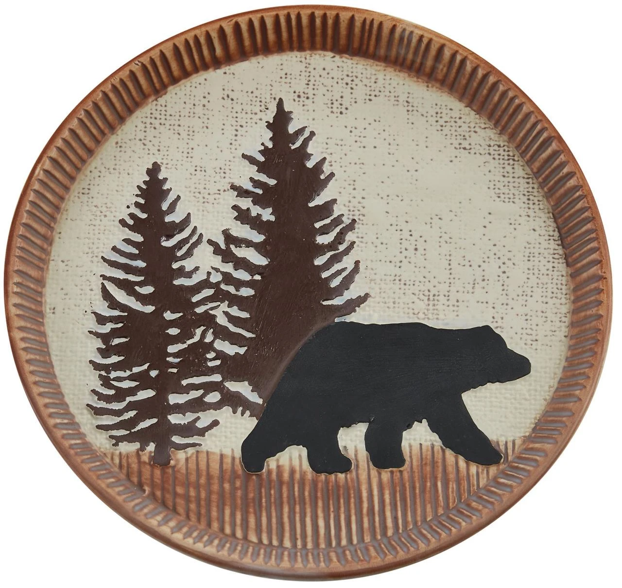Wilderness Trail Bear Salad Plates - Set Of 4 1 Wilderness Trail Bear Salad Plates - Set Of 4