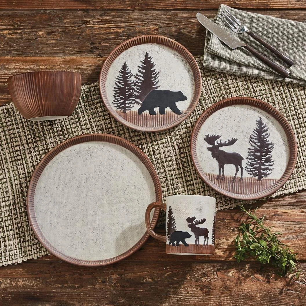 Wilderness Trail Bear Salad Plates - Set Of 4 2 Wilderness Trail Bear Salad Plates - Set Of 4 - Image 2