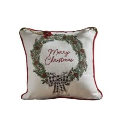 Winter Pines Embroidered Pillow -10x10