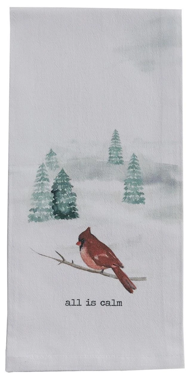 Winterland Calm Printed Dishtowels - Set Of 2 1 Winterland Calm Printed Dishtowels - Set Of 2
