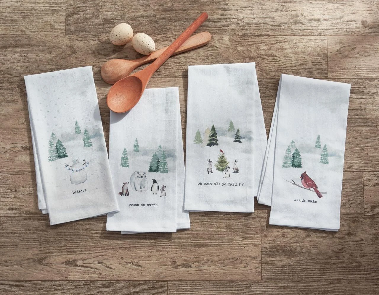 Winterland Calm Printed Dishtowels - Set Of 2 2 Winterland Calm Printed Dishtowels - Set Of 2 - Image 2