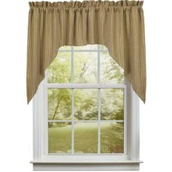 York Ticking Black Swags - 72x36