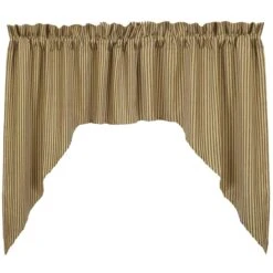Alternative view of York Ticking Black Swags - 72x36