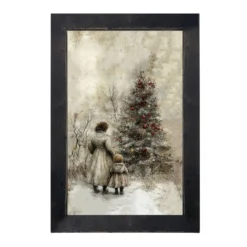 A Walk In Winter - Black Frame 15x25