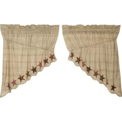 Alternative view of Abilene Star Prairie Gathered Curtains - 72x36