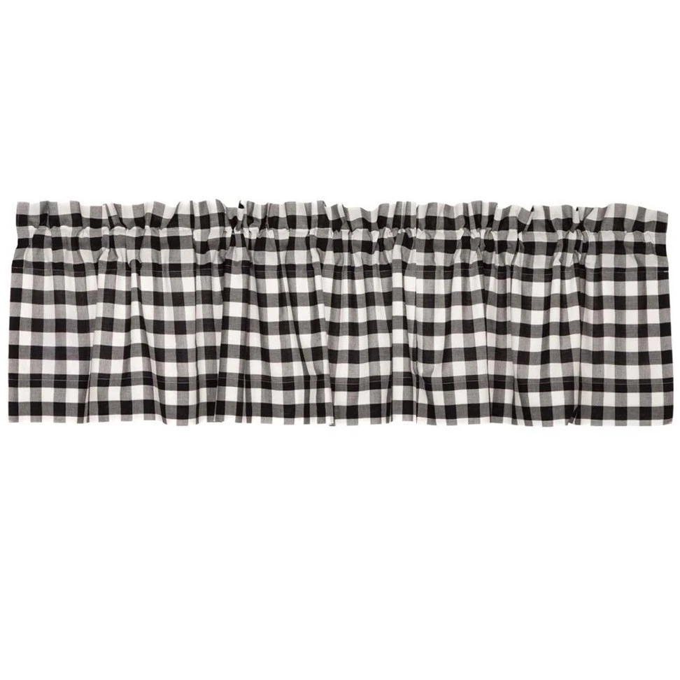 Annie Buffalo Check Black Valance - 72x16 2 Annie Buffalo Check Black Valance - 72x16 - Image 2