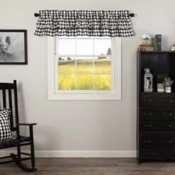 Annie Buffalo Check Black Valance - Ruffled 72x16 6 Annie Buffalo Check Black Valance - Ruffled 72x16 -Country Home Decor Store annie buffalo check black valance ruffled 72x16 840528182426 image3 38500.1754084340