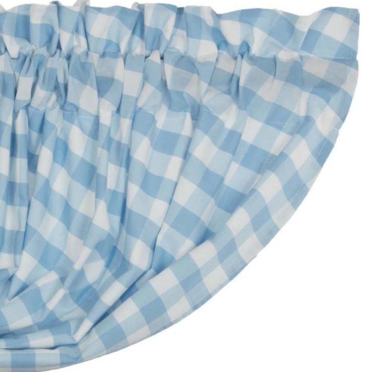 Annie Buffalo Check Blue Valance - Balloon 60x15 1 Annie Buffalo Check Blue Valance - Balloon 60x15