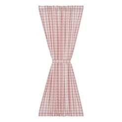 Annie Buffalo Check Coral Door Panel - 40x72