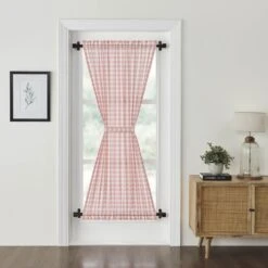 Alternative view of Annie Buffalo Check Coral Door Panel - 40x72