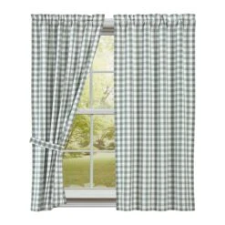 Annie Buffalo Check Green Panels - 72x63