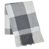 Annie Buffalo Check Grey Woven Throw