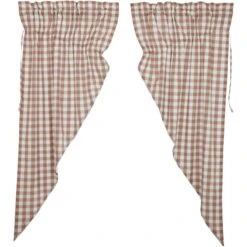 Alternative view of Annie Buffalo Check Portabella Prairie Gathered Curtains - 72x63