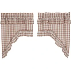 Alternative view of Annie Buffalo Check Portabella Swags - Ruffled 72x36