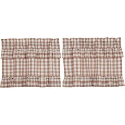 Alternative view of Annie Buffalo Check Portabella Tiers - Ruffled 72x24