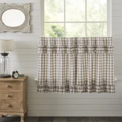 Annie Buffalo Check Portabella Tiers - Ruffled 72x36 6 Annie Buffalo Check Portabella Tiers - Ruffled 72x36 -Country Home Decor Store annie buffalo check portabella tiers ruffled 72x36 810055893294 image3 72616.1754087137