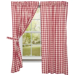Annie Buffalo Check Red Panels - 72x63