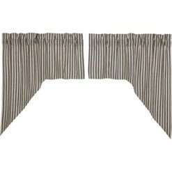 Alternative view of Ashmont Ticking Stripe Swags - 72x36
