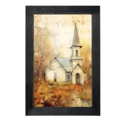Autumn Church 5 - Black Frame 10x16