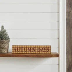 Alternative view of Autumn Days Wooden Sign - 3x14