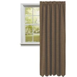Black Check Panel - Blackout Scalloped 50x84