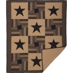 Black Check Star Quilted Throw 3 Black Check Star Quilted Throw -Country Home Decor Store black check star quilted throw 840528173271 image2 50429.1754089671