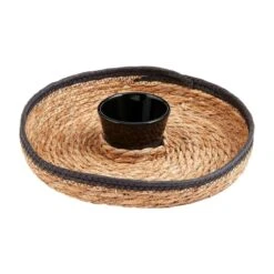 Black Natural Chip Dip & Dip Basket Set - FINAL SALE - NO RETURNS