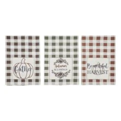 Bountifall Harvest Theme Tea Towels - Set Of 3