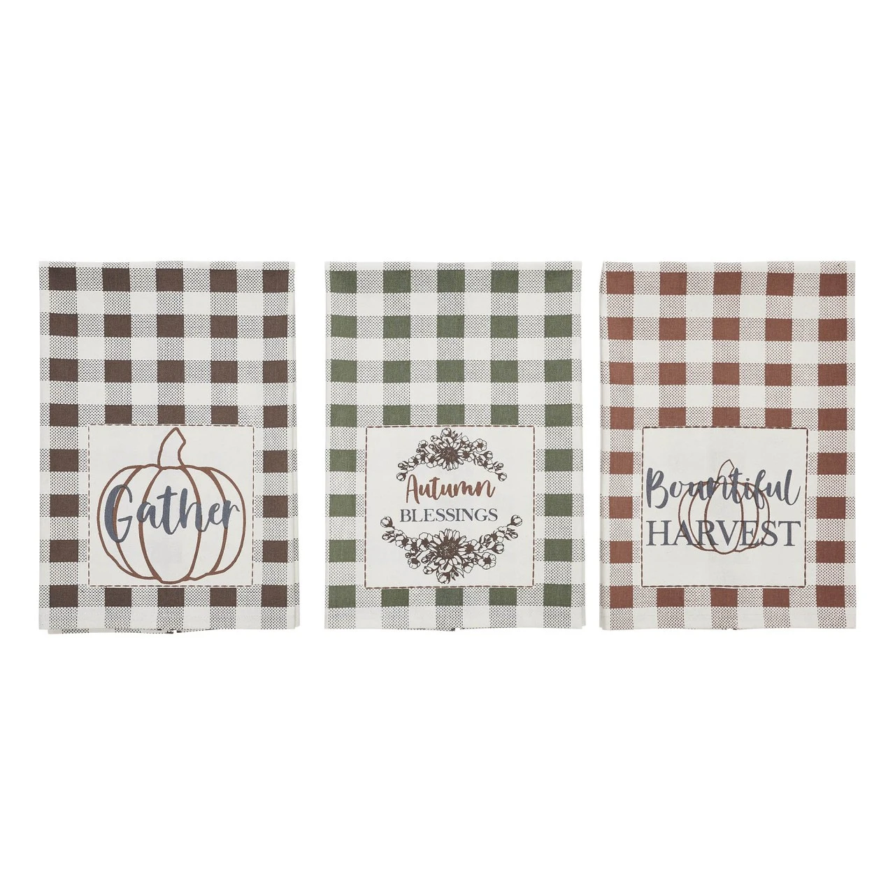 Bountifall Harvest Theme Tea Towels - Set Of 3 1 Bountifall Harvest Theme Tea Towels - Set Of 3