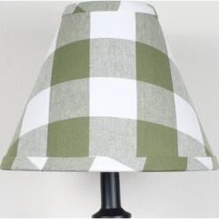 Alternative view of Buffalo Check Sage Lamp Shade - 10"