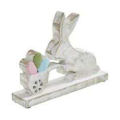 Bunny Hop Wooden Bunny With Cart Of Eggs - 9x7 7 Bunny Hop Wooden Bunny With Cart Of Eggs - 9x7 -Country Home Decor Store bunny hop wooden bunny with cart of eggs 9x7 840233938097 image4 05298.1754103068