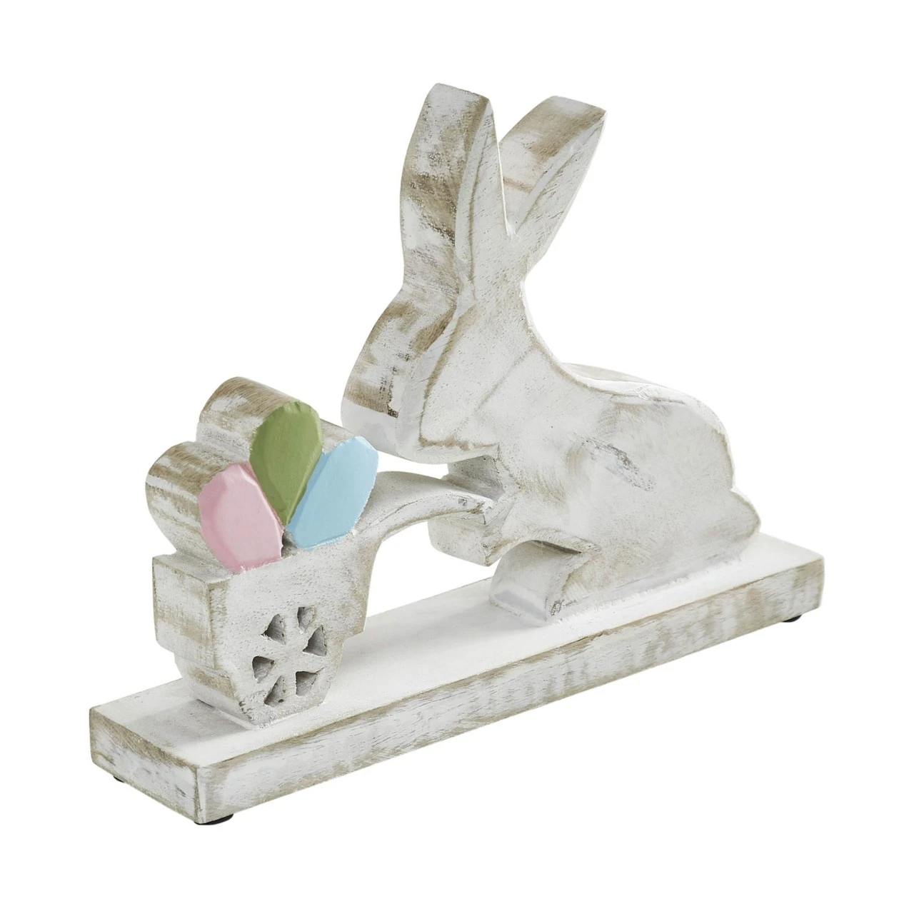 Bunny Hop Wooden Bunny With Cart Of Eggs - 9x7 4 Bunny Hop Wooden Bunny With Cart Of Eggs - 9x7 - Image 4