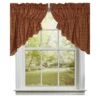 Burgundy Check Prairie Gathered Curtains - 72x36