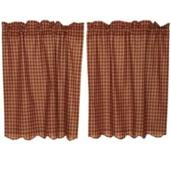 Alternative view of Burgundy Check Tiers - 72x36