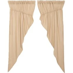 Alternative view of Burlap Vintage Prairie Gathered Curtains - 72x63