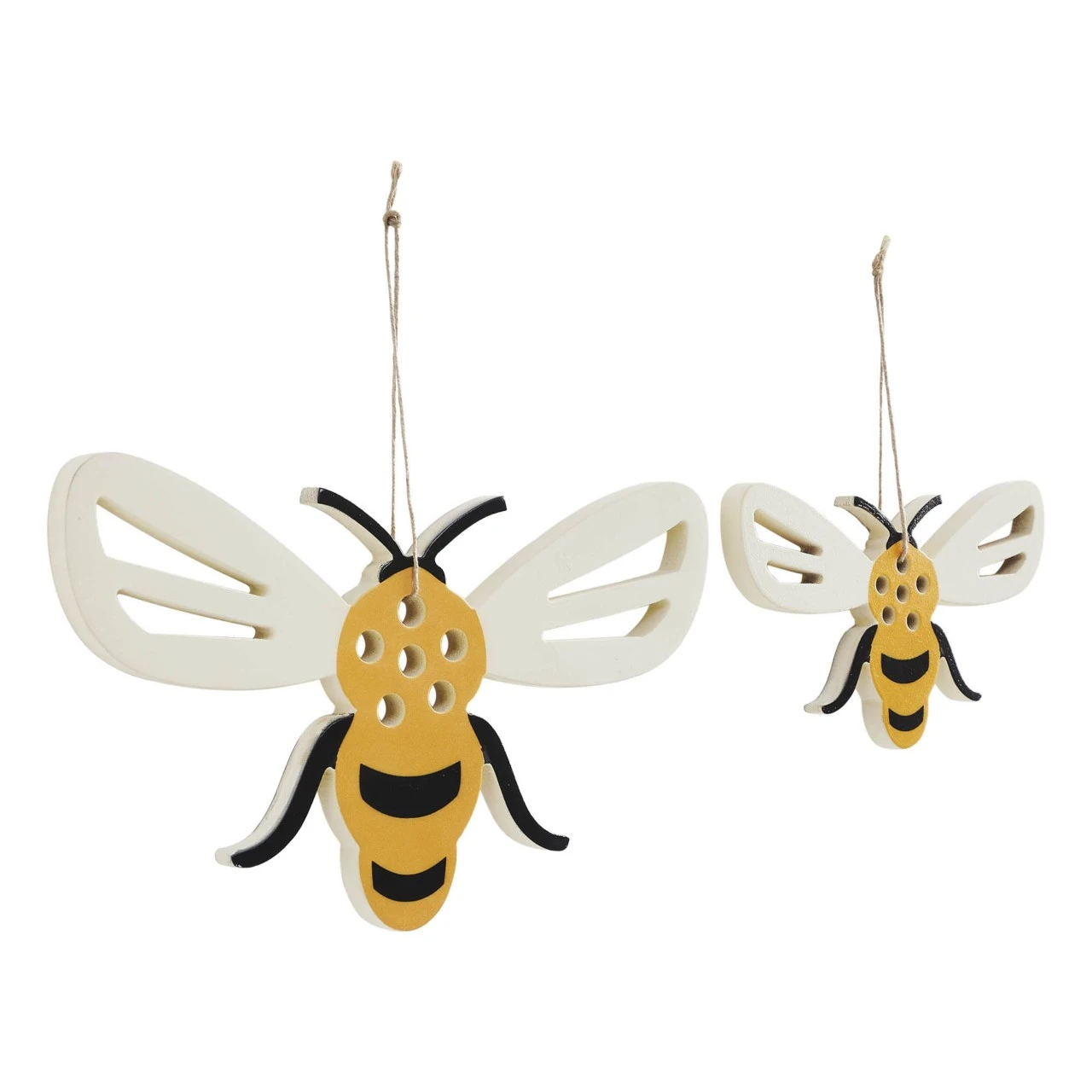 Buzzy Bees Bee Shaped Wall Hanging - Set Of 2 3 Buzzy Bees Bee Shaped Wall Hanging - Set Of 2 - Image 3