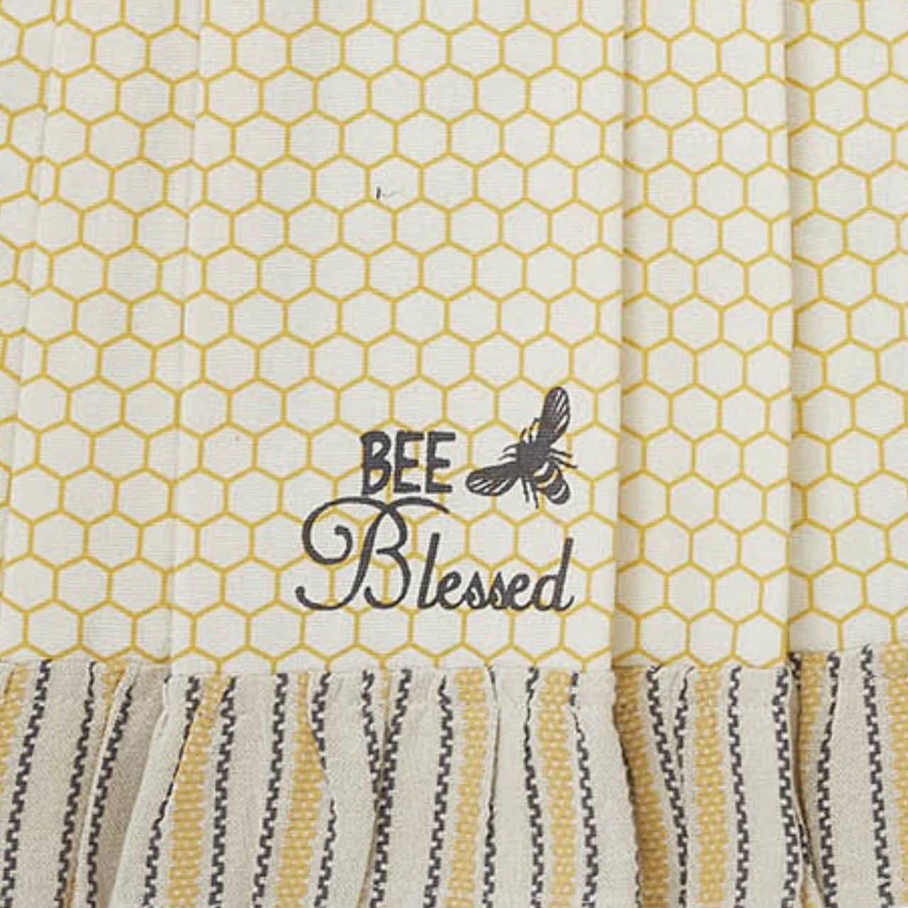 Buzzy Bees Button Loop Tea Towels - Set Of 3 3 Buzzy Bees Button Loop Tea Towels - Set Of 3 - Image 3